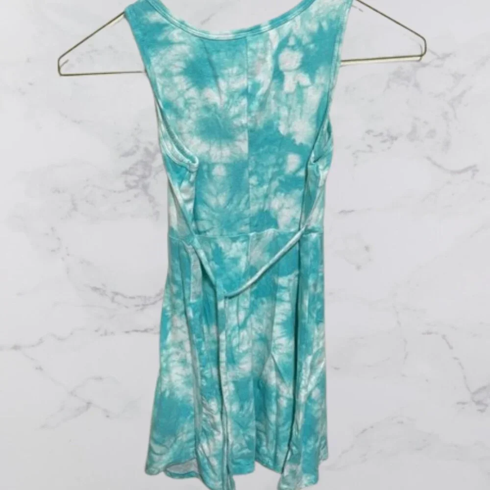 Justice Girl's Blue Tie-Dye Sleeveless Dress Size 8